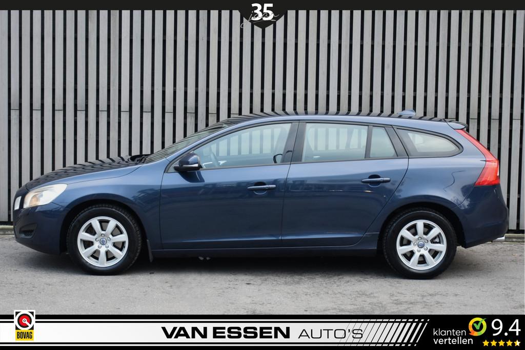 Volvo V60 2.0 T5 Kinetic Automaat Cruise Control Navigatie!, Euro 5, Blauw, 1499 kg, Geïmporteerd