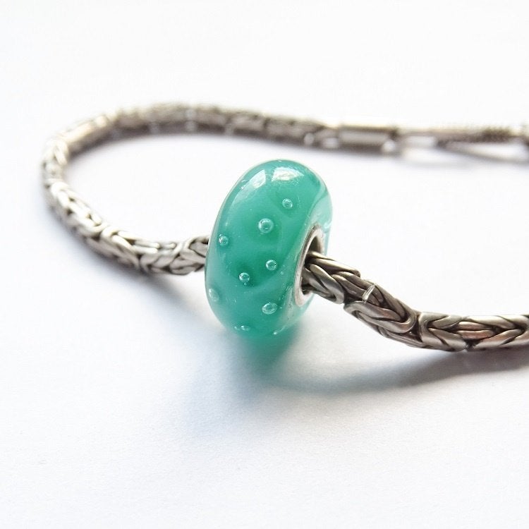 Handgemaakte Pandora-stijl Glasbedel - Turquoise Luchtbellen, Sieraden, Tassen en Uiterlijk, Bedels, Glas of Kristal, Pandora