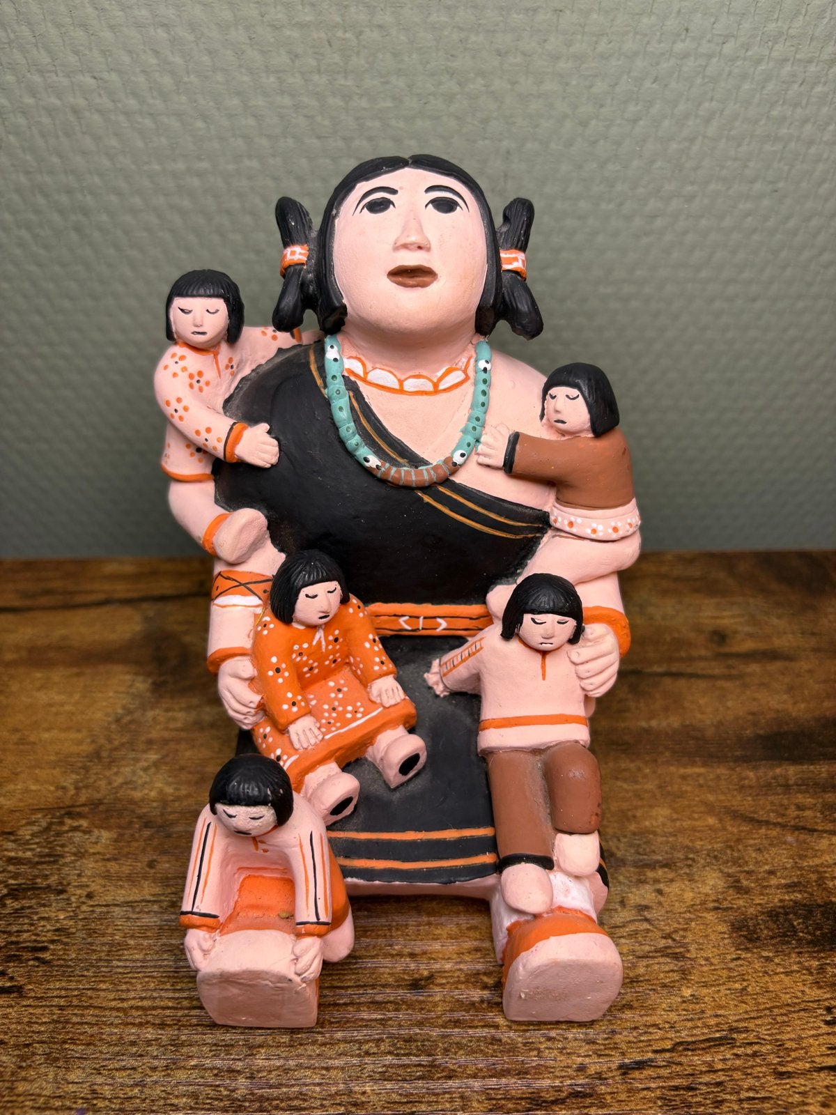 American Legacy Pueblo Storyteller Moeder met 6 kinderen, Ophalen of Verzenden