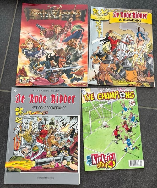 Stripboeken: Pirates, De Rode Ridder, The Champions, Meerdere stripboeken, Ophalen of Verzenden, Gelezen
