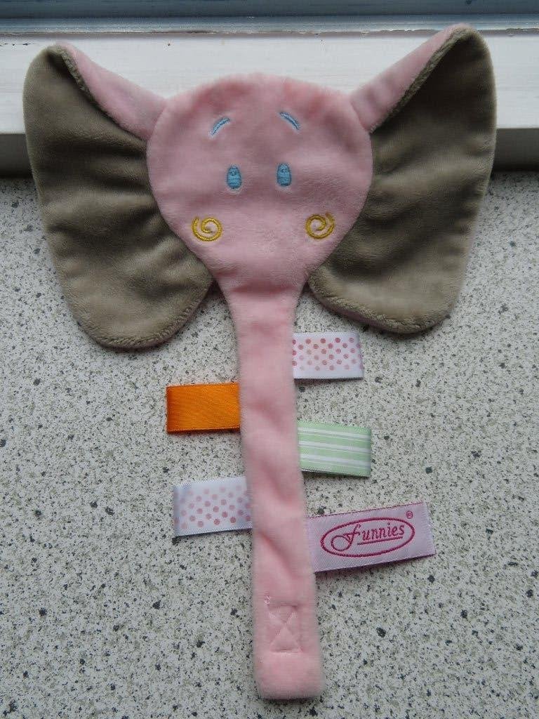 Knuffeldoekje speendoekje olifant olifantje merk Funnies, Ophalen of Verzenden, Zo goed als nieuw, Met label, Roze