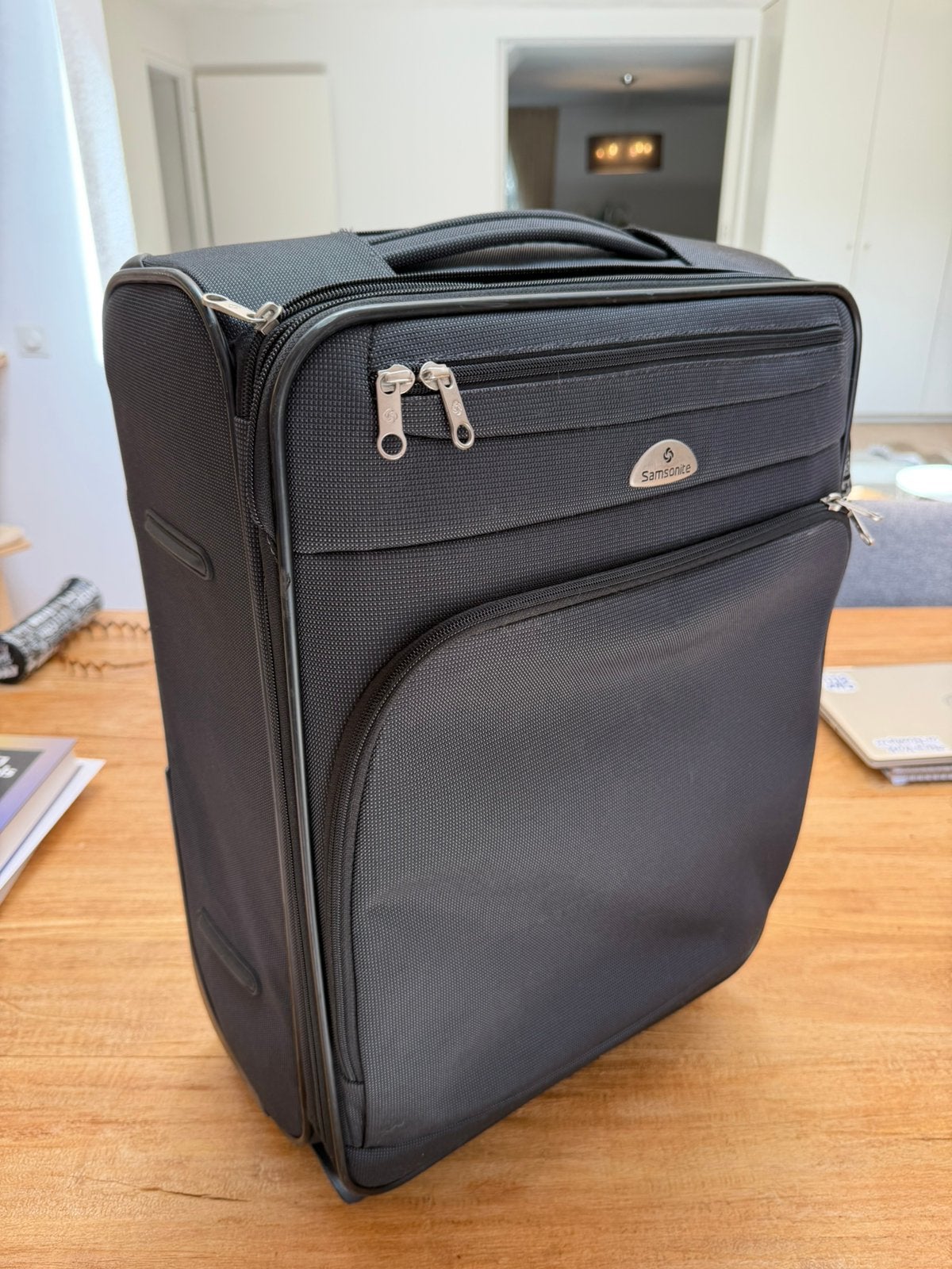 Samsonite trolley / reiskoffer – zwart – nette staat, Sieraden, Tassen en Uiterlijk, Koffers, Overige materialen, Gebruikt, 50 tot 60 cm