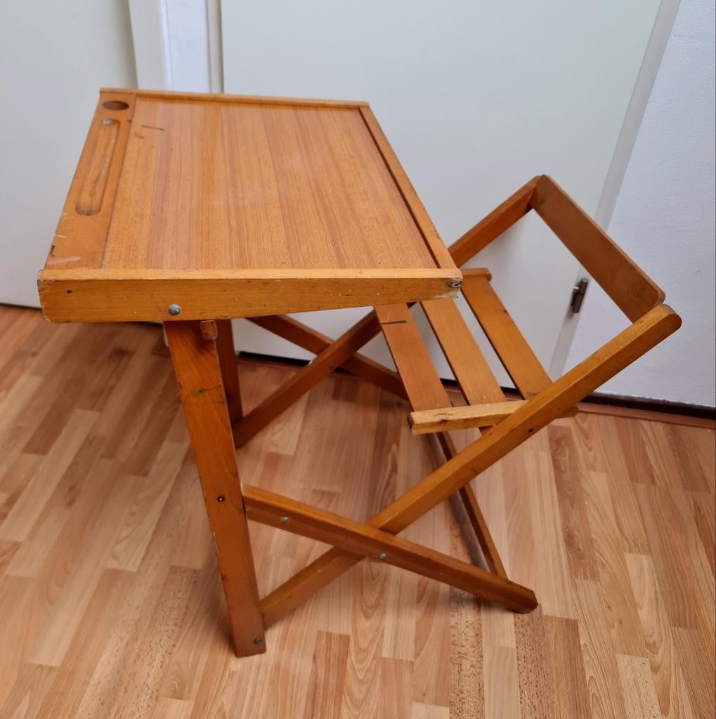 Kinderbureau Italiaans vintage inklapbaar + schoolbord, Ophalen, Gebruikt, Tafel(s) en Stoel(en)