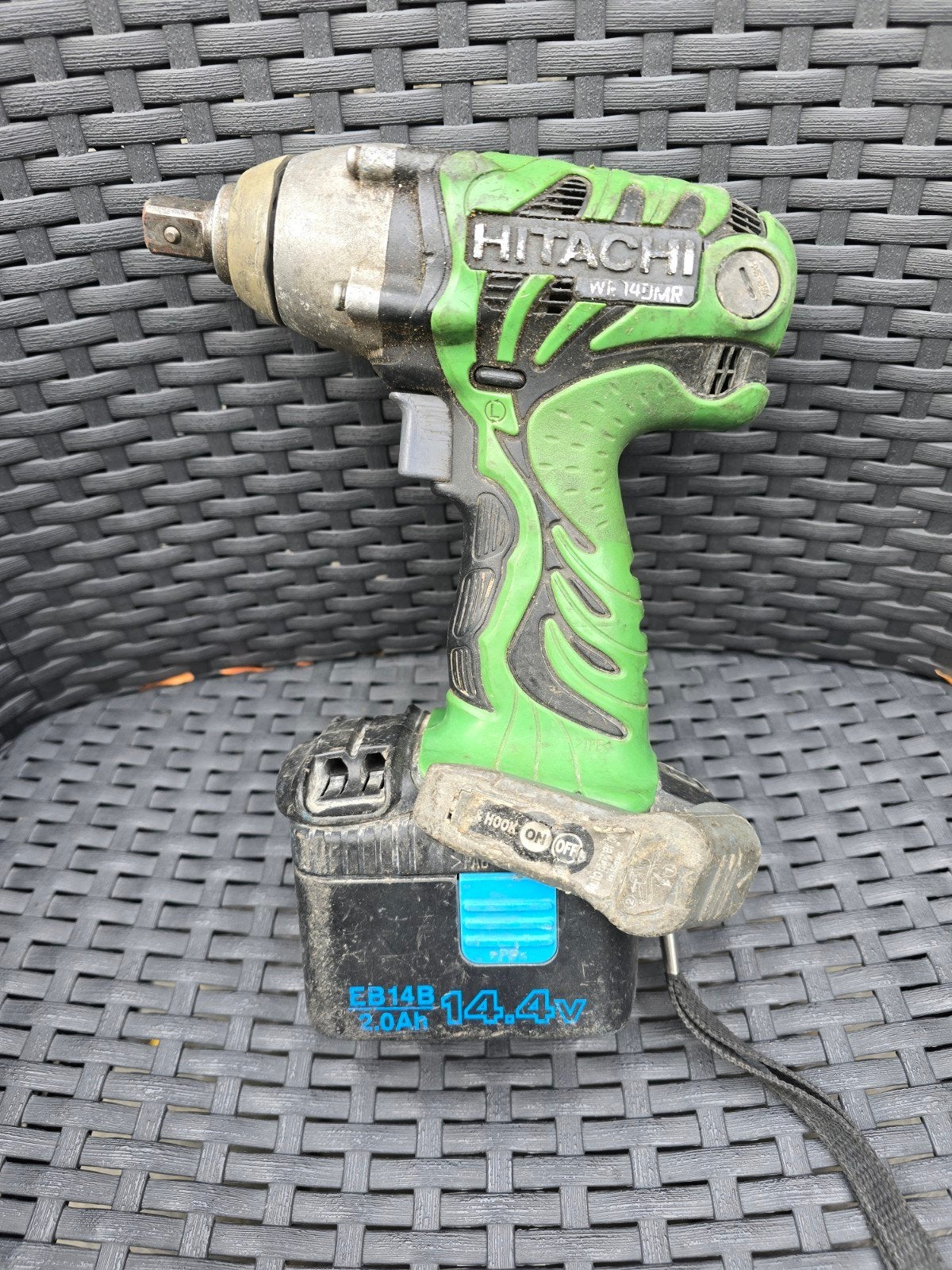 Hitachi WR14DM2 Accu Slagmoersleutel met Lader, Ophalen of Verzenden, Gebruikt