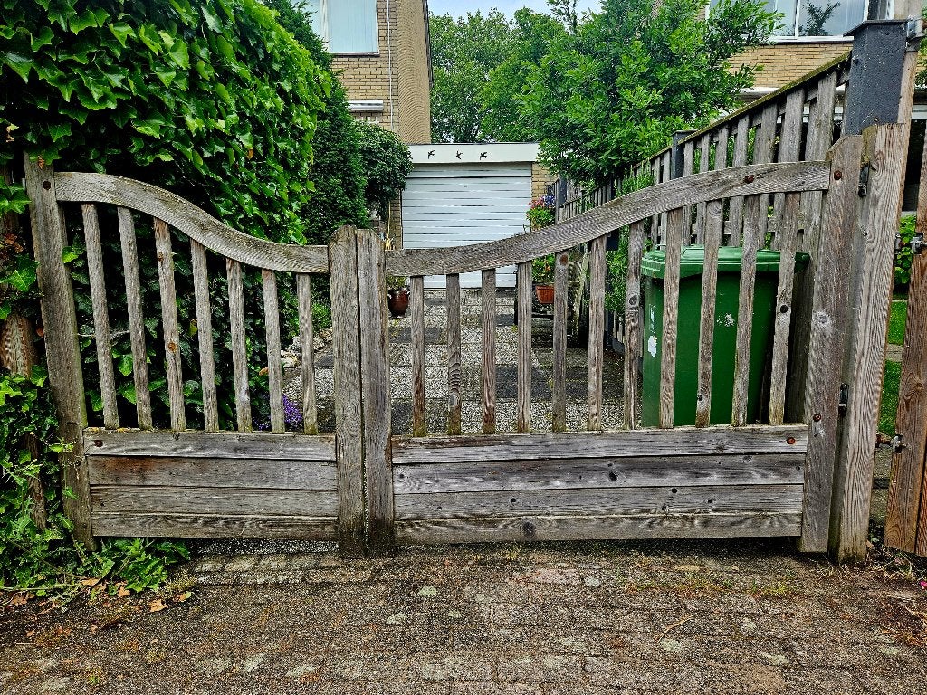 Tuinpoort / Boogpoort, Ophalen, Gebruikt, 100 tot 150 cm, Hout