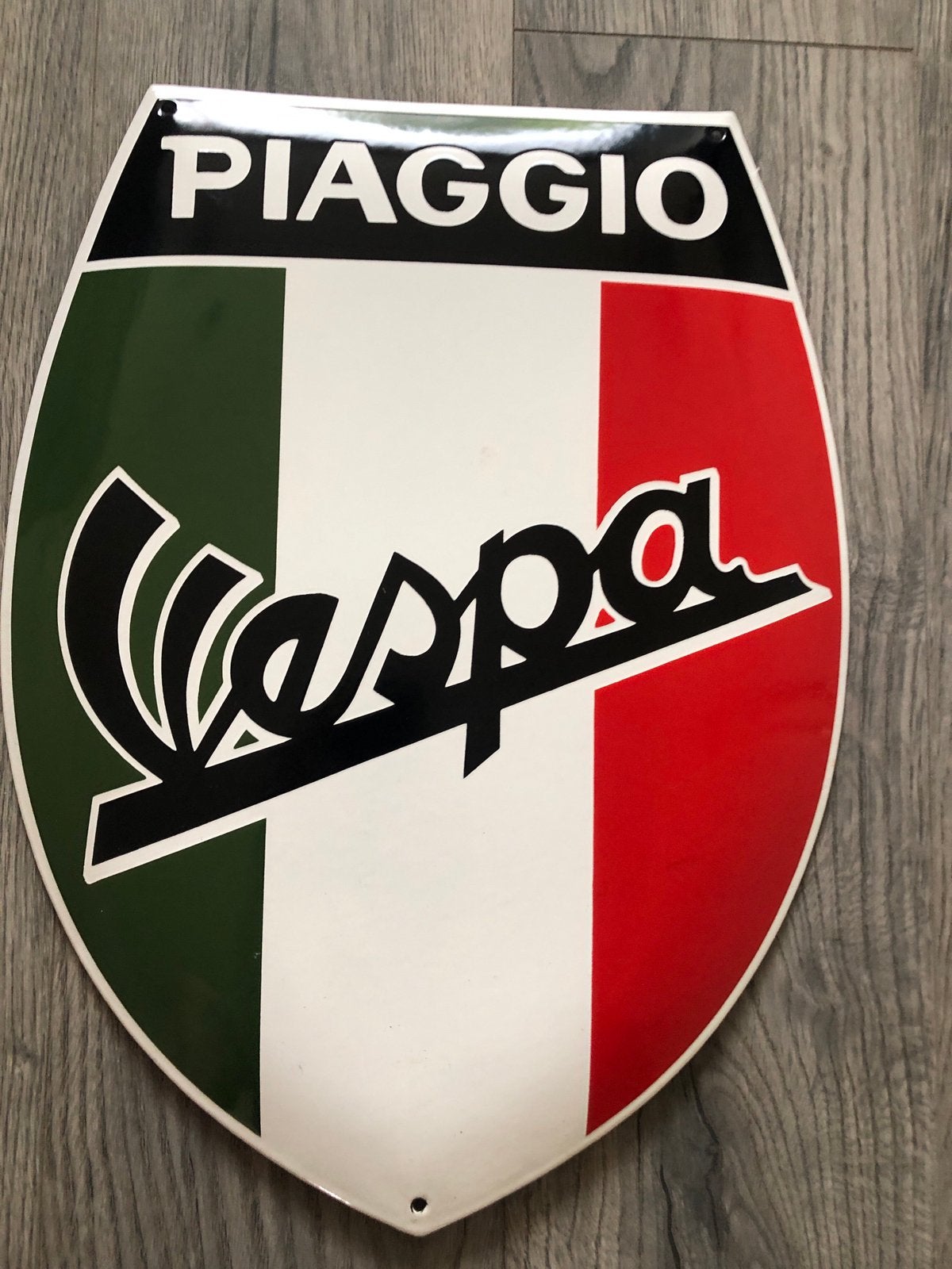 Emaille schild Vespa Piaggio dealer als nieuw nog, Ophalen of Verzenden, Zo goed als nieuw, Reclamebord