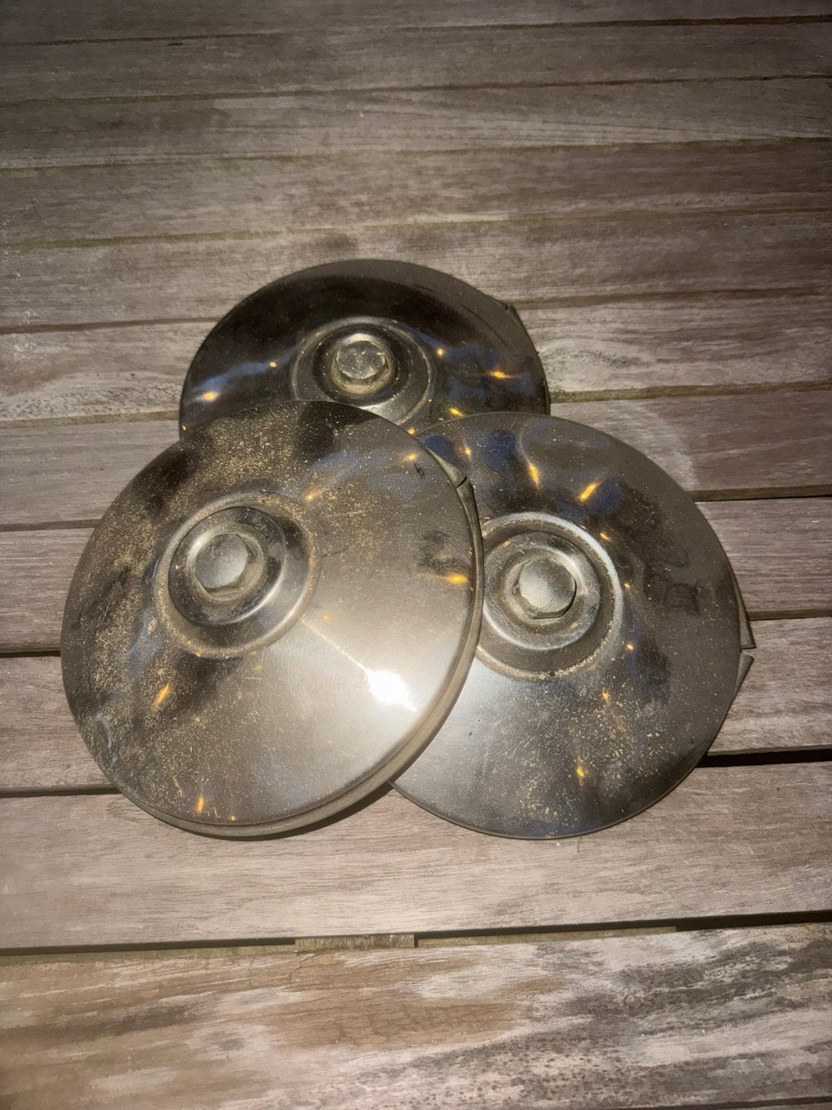 Set van 3 wieldoppen Peugeot 204, Ophalen of Verzenden, Gebruikt, Oldtimer onderdelen