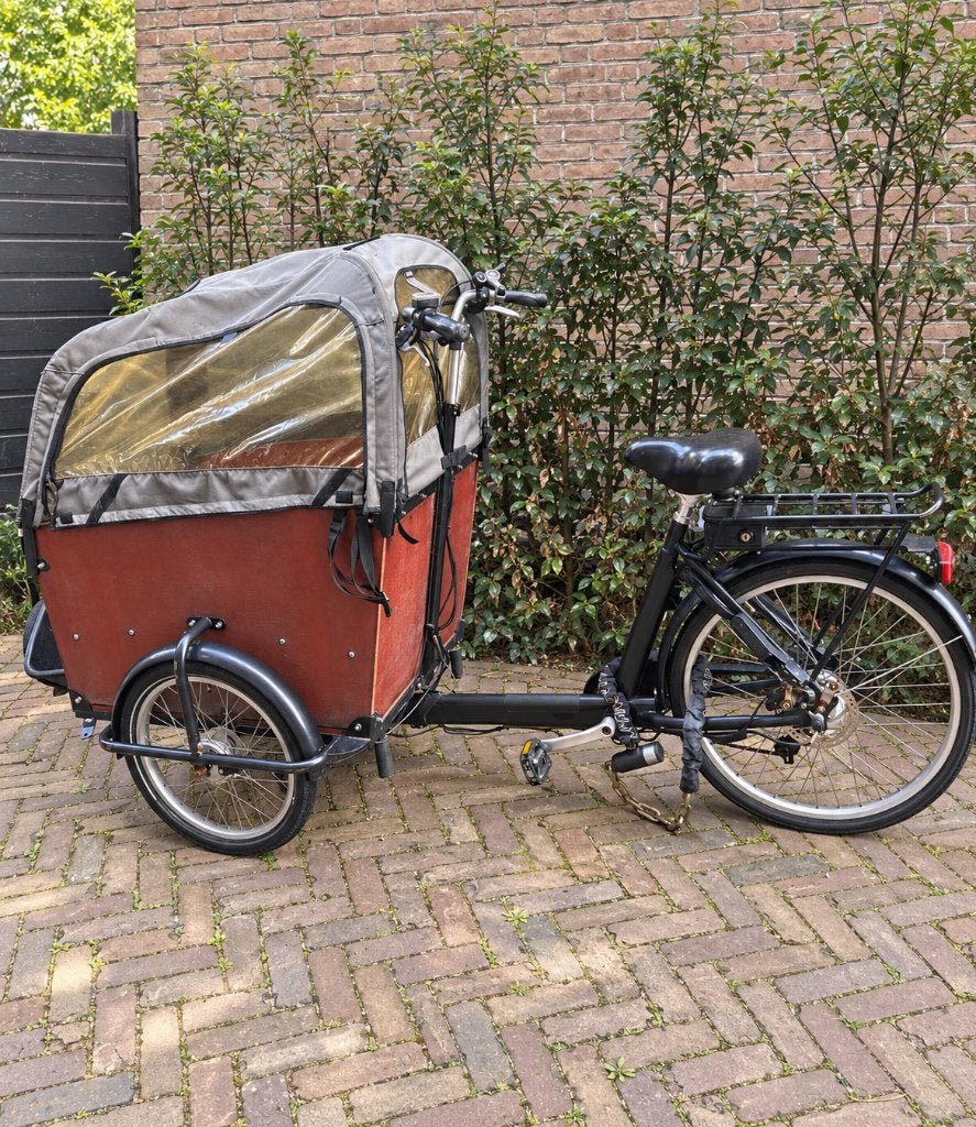Babboe Big-E bakfiets (frame goedgekeurd, accu defect), Fietsen en Brommers, Gebruikt, Ophalen, Overige merken, 4 kinderen of meer