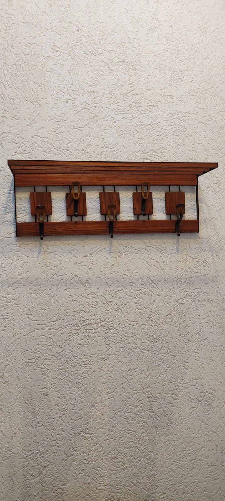 Mid-century Art-Deco wandkapstok, Gebruikt, Minder dan 100 cm, Hout, Ophalen