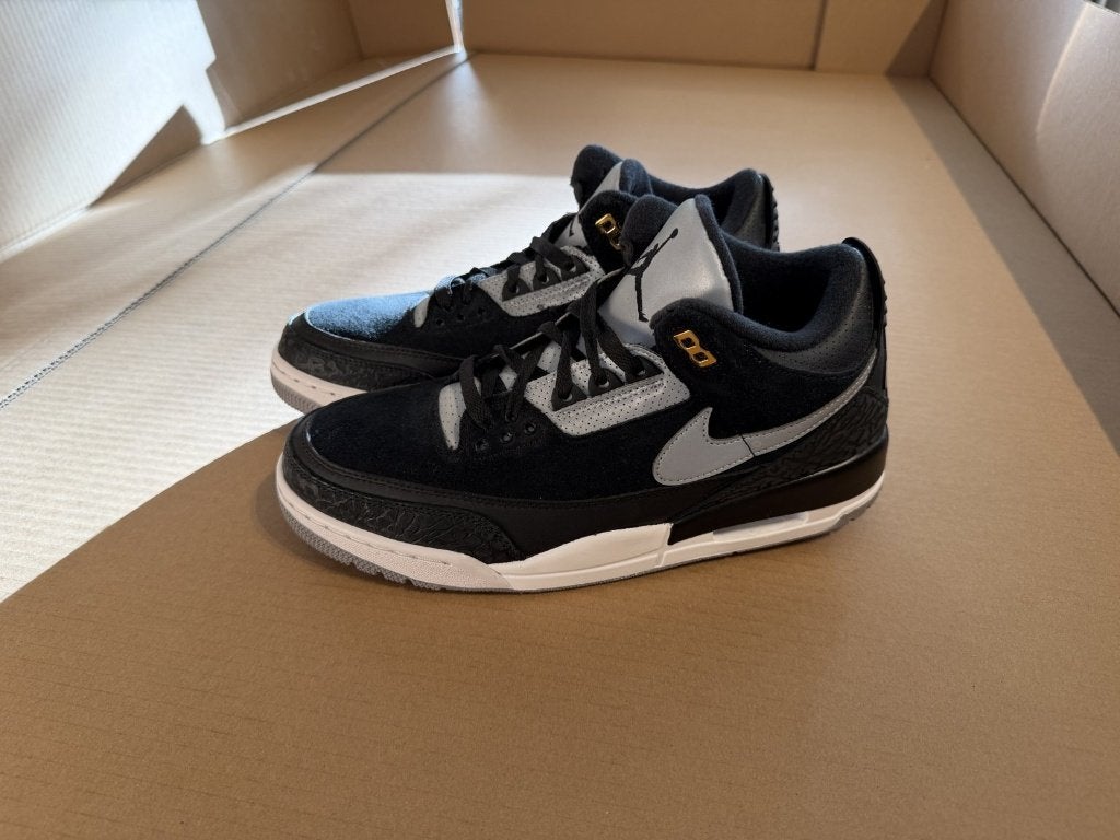 Nike Air Jordan 3 Tinker Black Cement Gold - maat EU 44, Zwart, Nieuw, Ophalen of Verzenden, Sneakers of Gympen