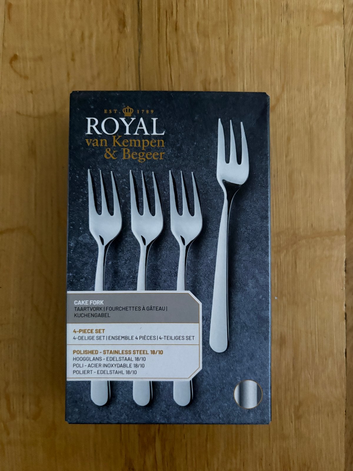 Royal van Kempen & Begeer Taartvorkjes - 4-delige set, Royal Van Kempen & Begeer, Gebaksvork, Los bestek, Nieuw