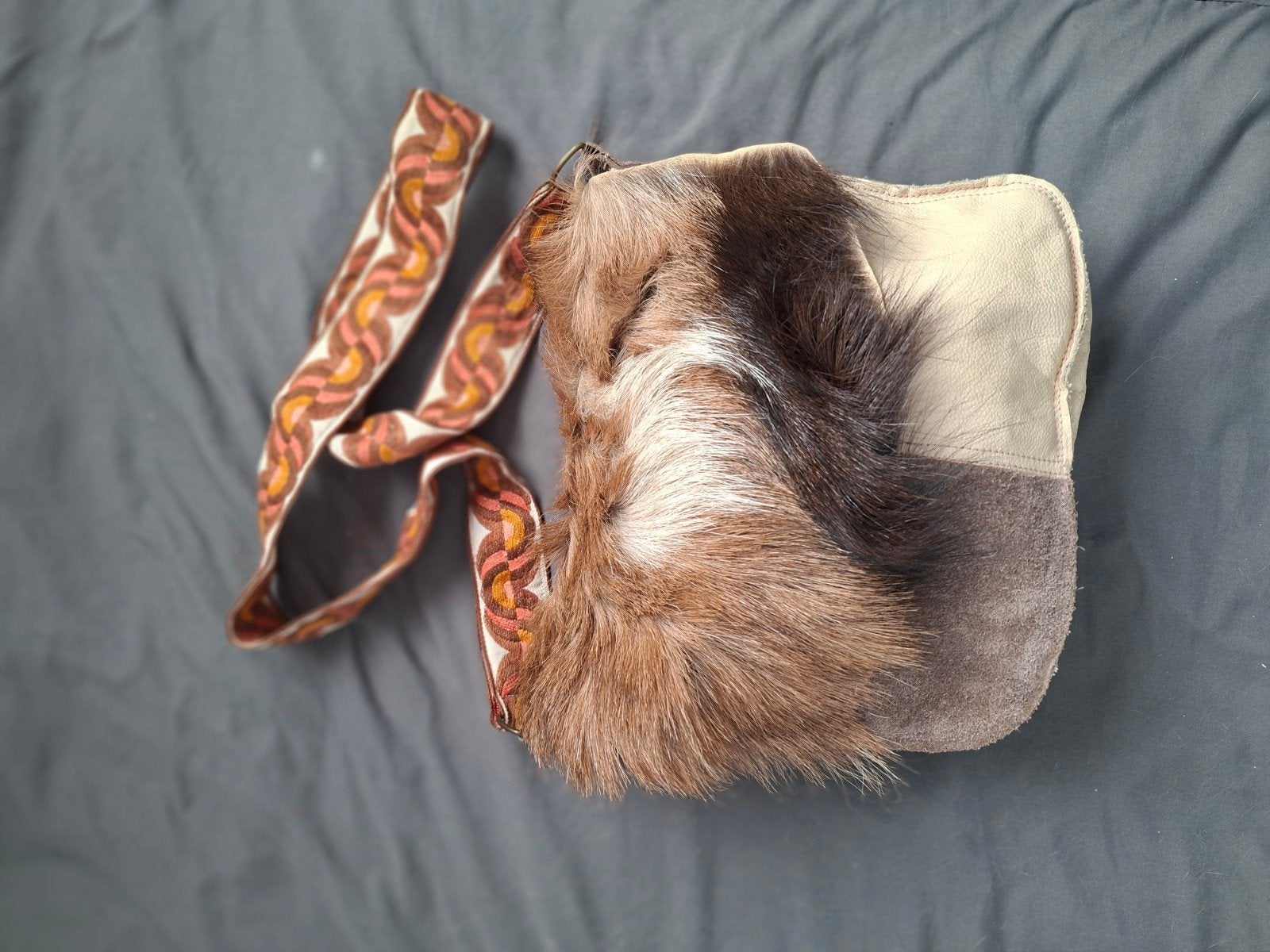 Zelfgemaakte tas 30x27cm fake fur met binnenvak, Sieraden, Tassen en Uiterlijk, Tassen | Damestassen, Ophalen of Verzenden, Gebruikt