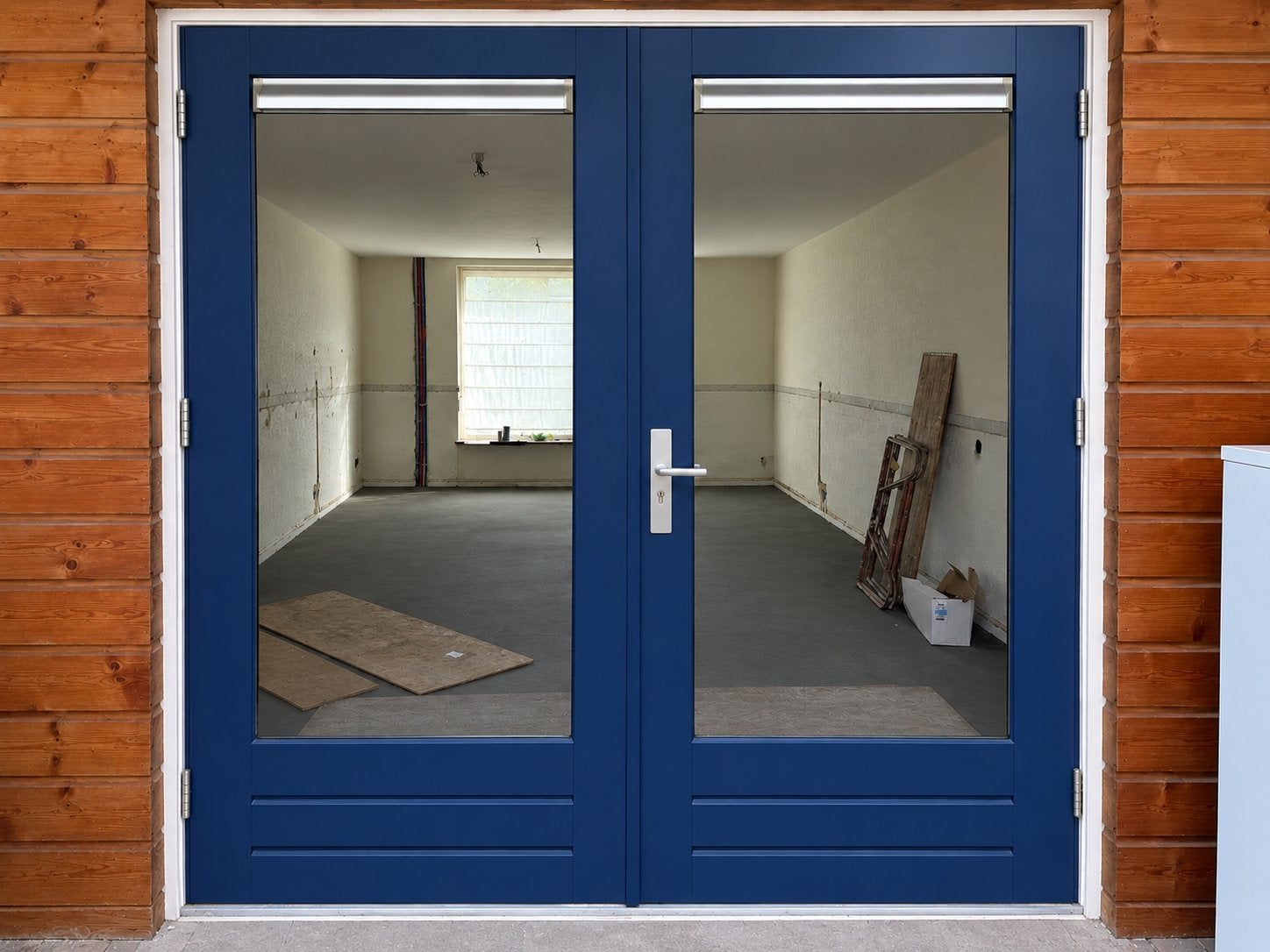 Tuindeuren hout,dubbelglas incl. sluitwerk 188x247cm, Doe-het-zelf en Verbouw, Ophalen, Gebruikt, Buitendeur, Hout