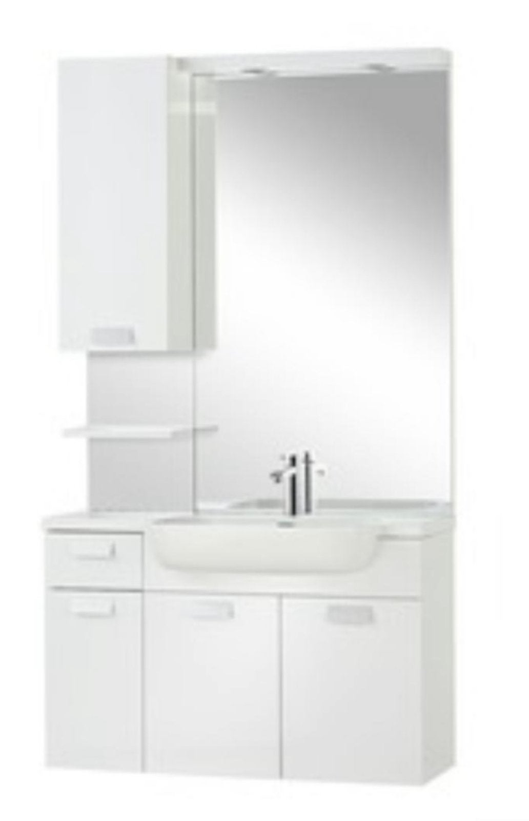 Nieuw compleet  badkamer meubel wit, Ophalen, (Half)hoge kast, Nieuw, 50 tot 100 cm