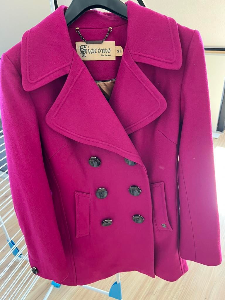 Winterjas Giacoma, Ophalen of Verzenden, Zo goed als nieuw, Maat 38/40 (M), Roze