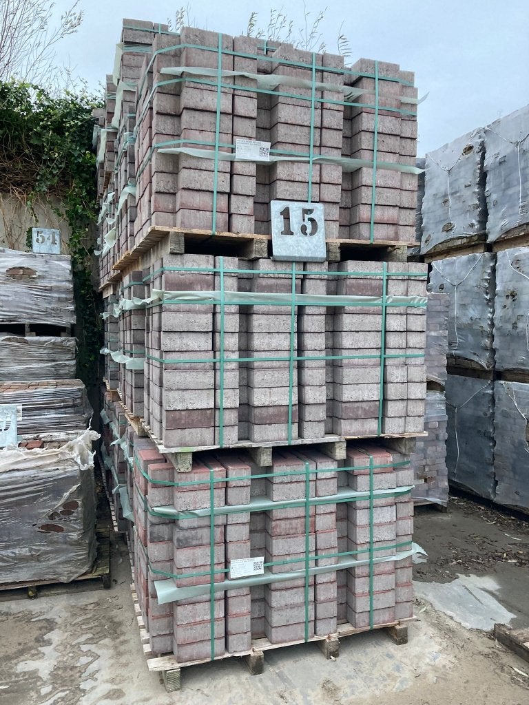 Betonklinker rood genuanceerd b-keus nieuw(P15), Ophalen, Klinkers, Nieuw, 10 m² of meer