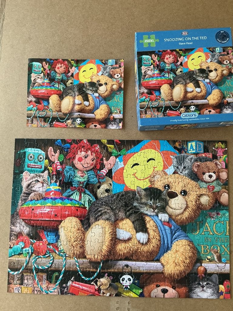 Gibsons Puzzel Snoozing on the Ted 250XL, Ophalen of Verzenden, Minder dan 500 stukjes, Zo goed als nieuw, Legpuzzel