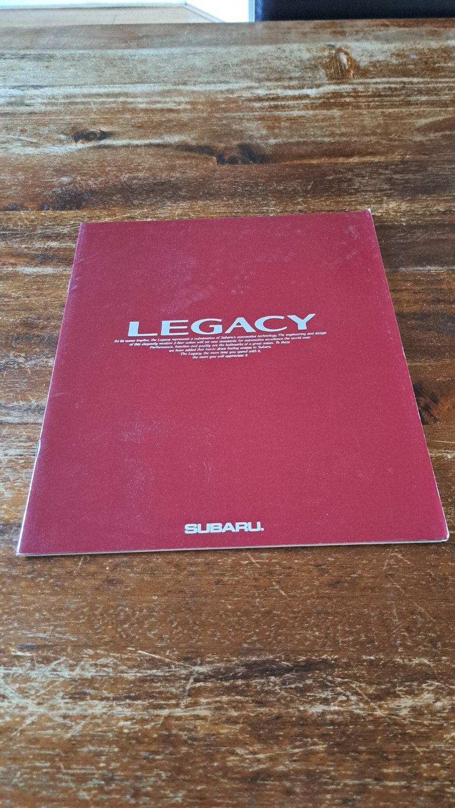 Japanse folder Subaru legacy 1 1989, Ophalen of Verzenden, Zo goed als nieuw, Auto's