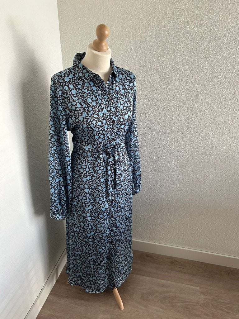 Fabienne Chapot maat 42 Frida midi dress 304, Blauw, Maat 42/44 (L), Ophalen of Verzenden, Zo goed als nieuw