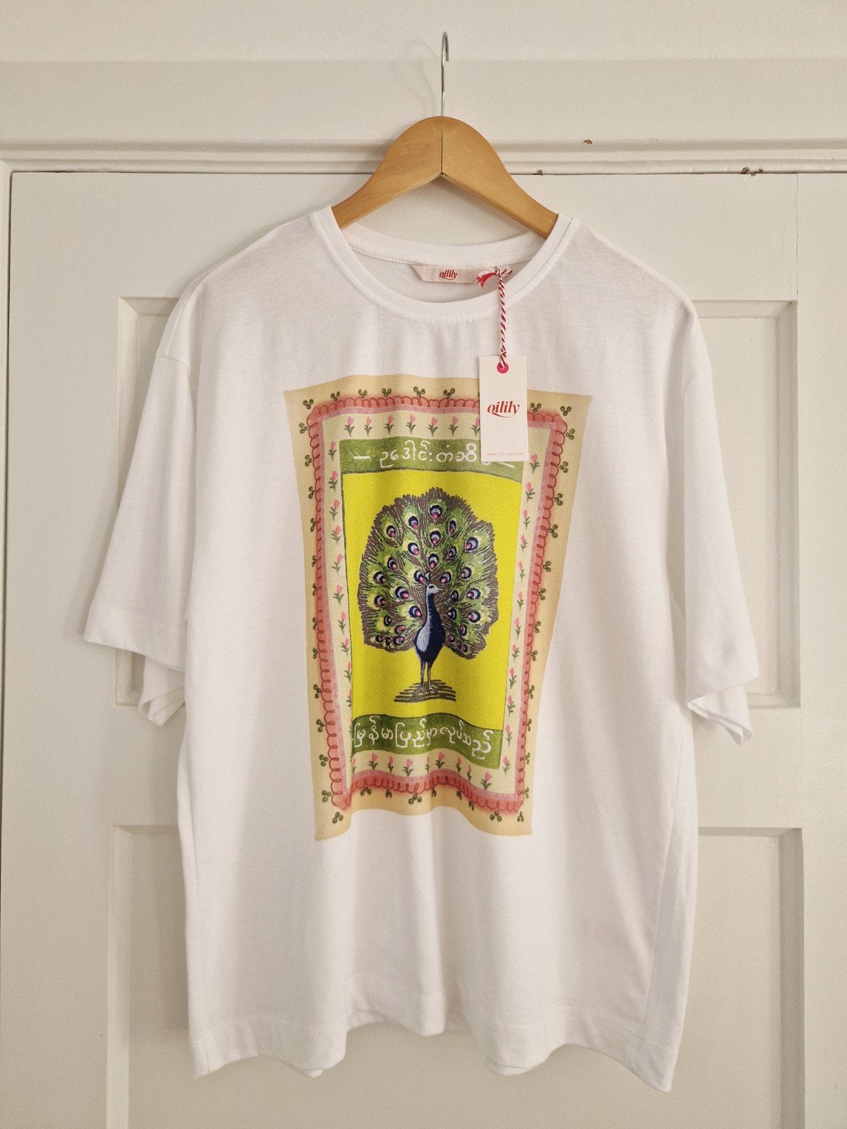 Oilily T-shirt - NIEUW - maat S (oversized model), Oilily, Wit, Nieuw, Ophalen of Verzenden