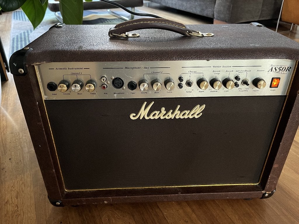 Marshall versterker AS50R akoestische gitaar/zang, Ophalen, Gebruikt, Gitaar, 50 tot 100 watt