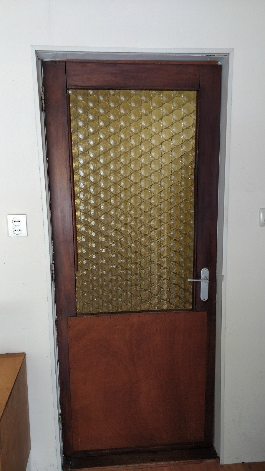 Binnendeur met glas-in-lood effect, Doe-het-zelf en Verbouw, Ophalen, Gebruikt, 80 tot 100 cm, Binnendeur