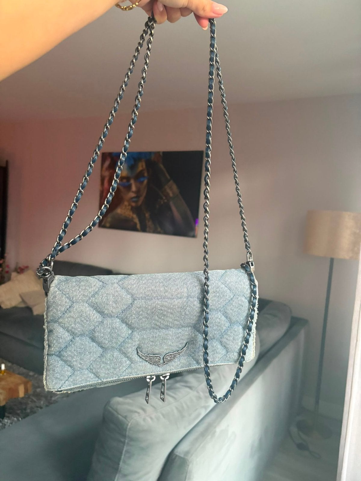 Zadig en Voltaire handtas, Ophalen of Verzenden, Zo goed als nieuw, Blauw, Handtas