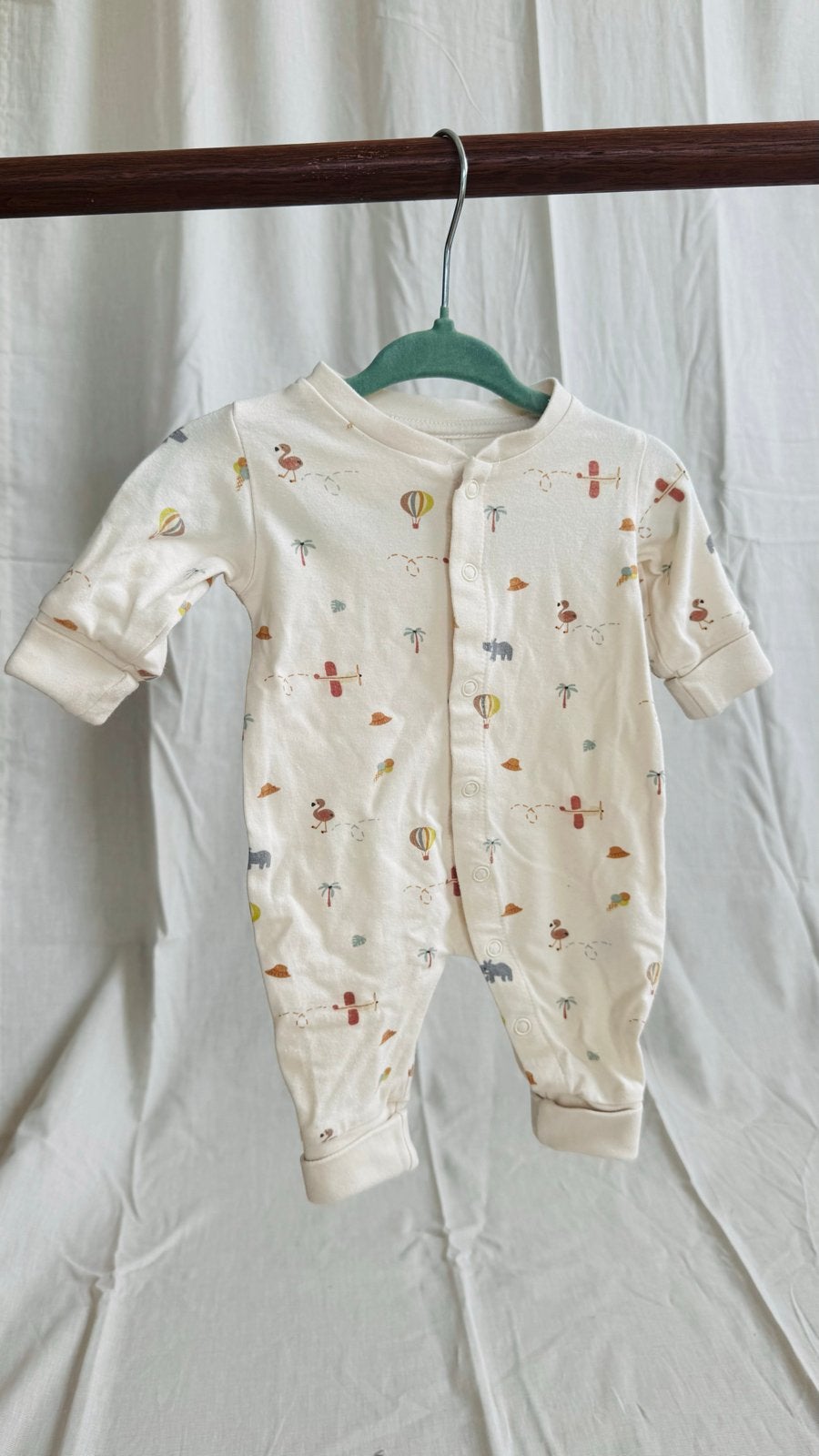 Zeeman boxpakje Maat 50 met Leuke Print, Kinderen en Baby's, Babykleding | Maat 50, Zo goed als nieuw, Jongetje of Meisje, Pakje