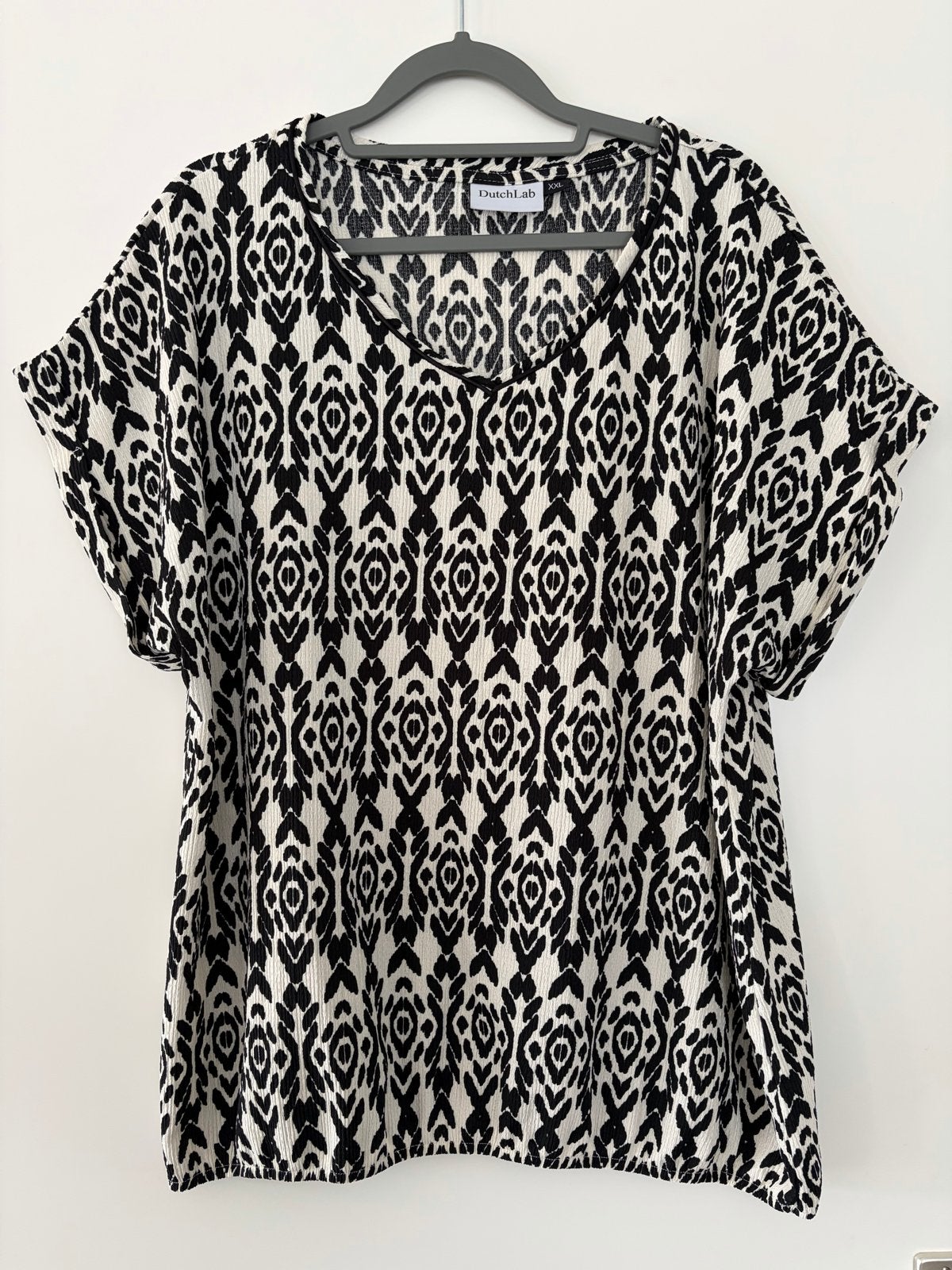 Dutch Lab T-Shirt XXL - Zwart/Wit Patroon, Meerkleurig, Maat 46/48 (XL) of groter, Ophalen of Verzenden, Zo goed als nieuw