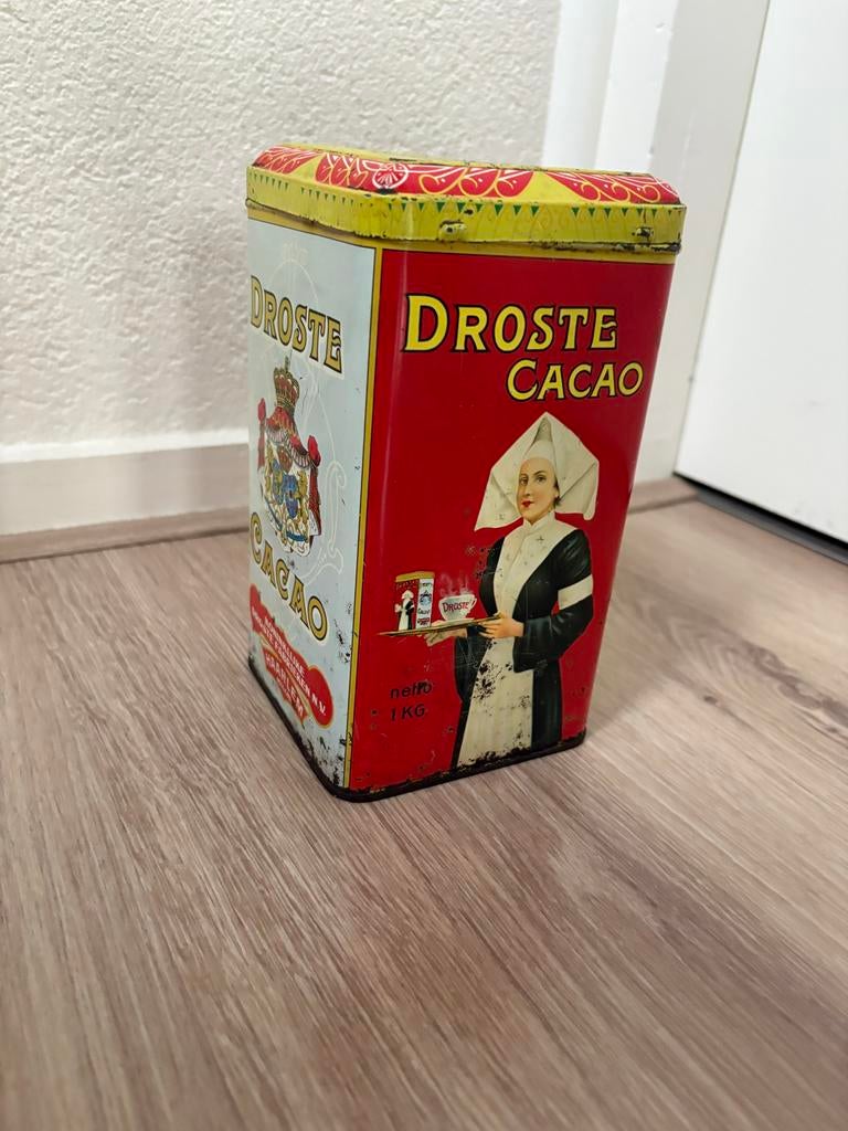 Vintage Droste Cacao Blik - Zuster met Dienblad, Ophalen