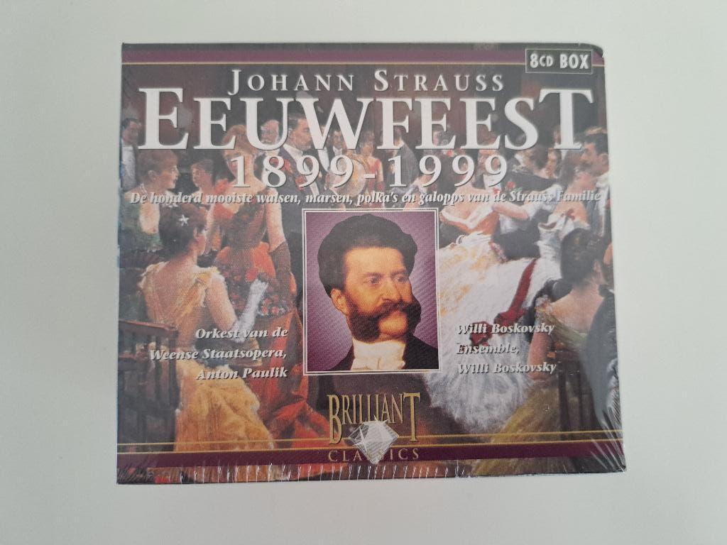 8 CD box Johann Strauss Eeuwfeest 1899-1999. Nieuw in folie, Cd's en Dvd's, Ophalen of Verzenden, Classicisme, Nieuw in verpakking
