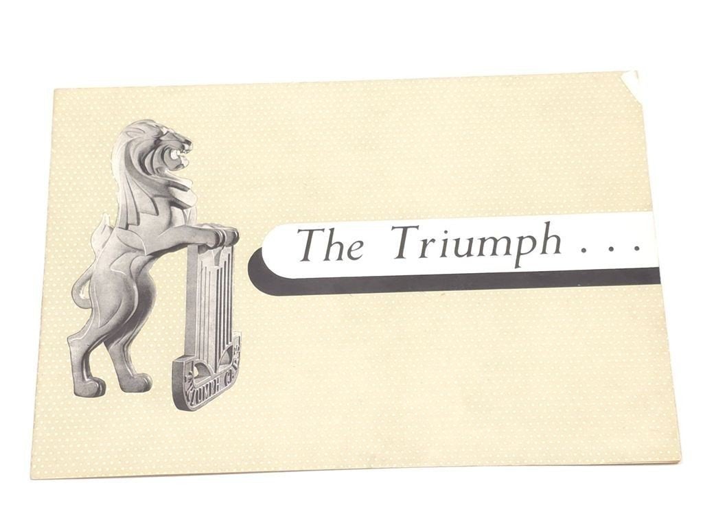 Triumph Renown 1952 — Originele Autofolder, Ophalen of Verzenden, Gelezen, Overige merken