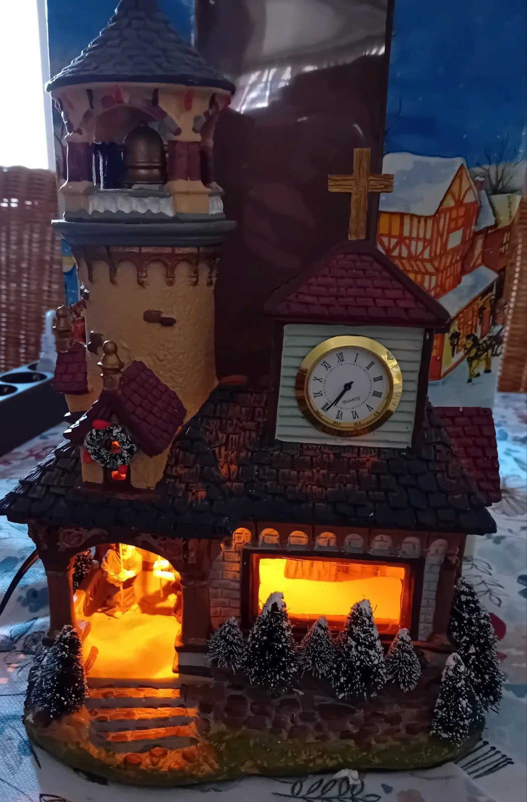 Dickensville kerk, animatie en geluid, compleet in doos, Diversen, Kerst, Ophalen of Verzenden