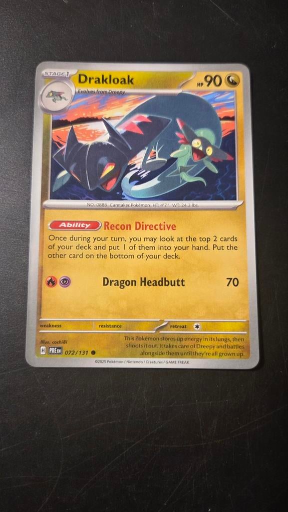 Drakloak 072/131 (Prismatic Evolution), Verzenden, Zo goed als nieuw, Losse kaart