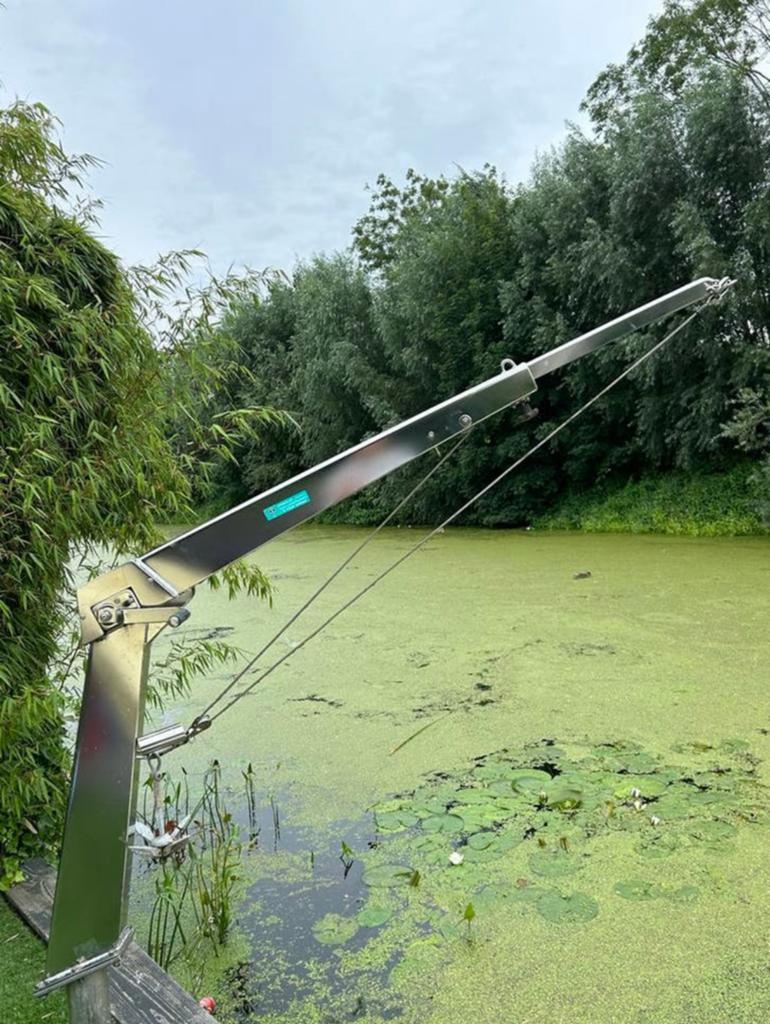 Prasolux Maritim Davits Kraan RVS - 200 KG - Uitschuifbaar, Watersport en Boten, Ophalen, Zo goed als nieuw