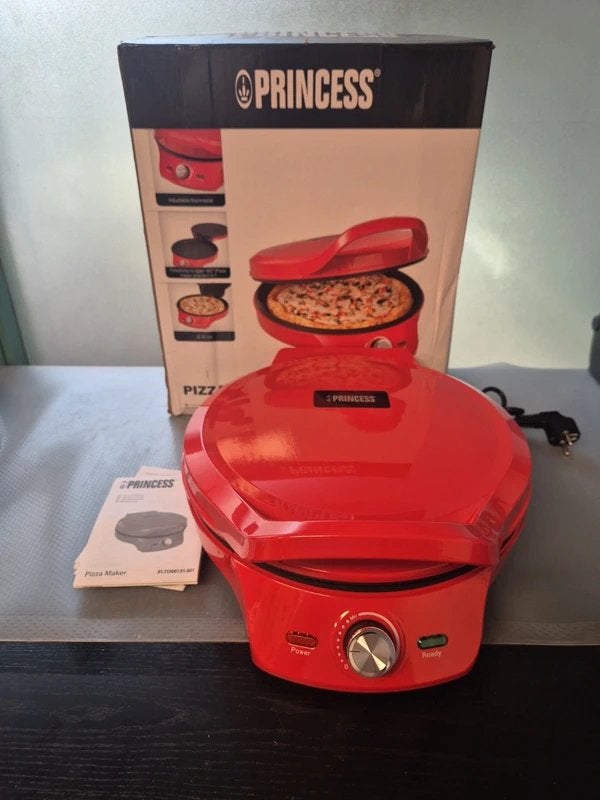 Princess Pizzamaker 115007 Rood, Witgoed en Apparatuur, Minder dan 45 cm, -, -, Pizzaoven