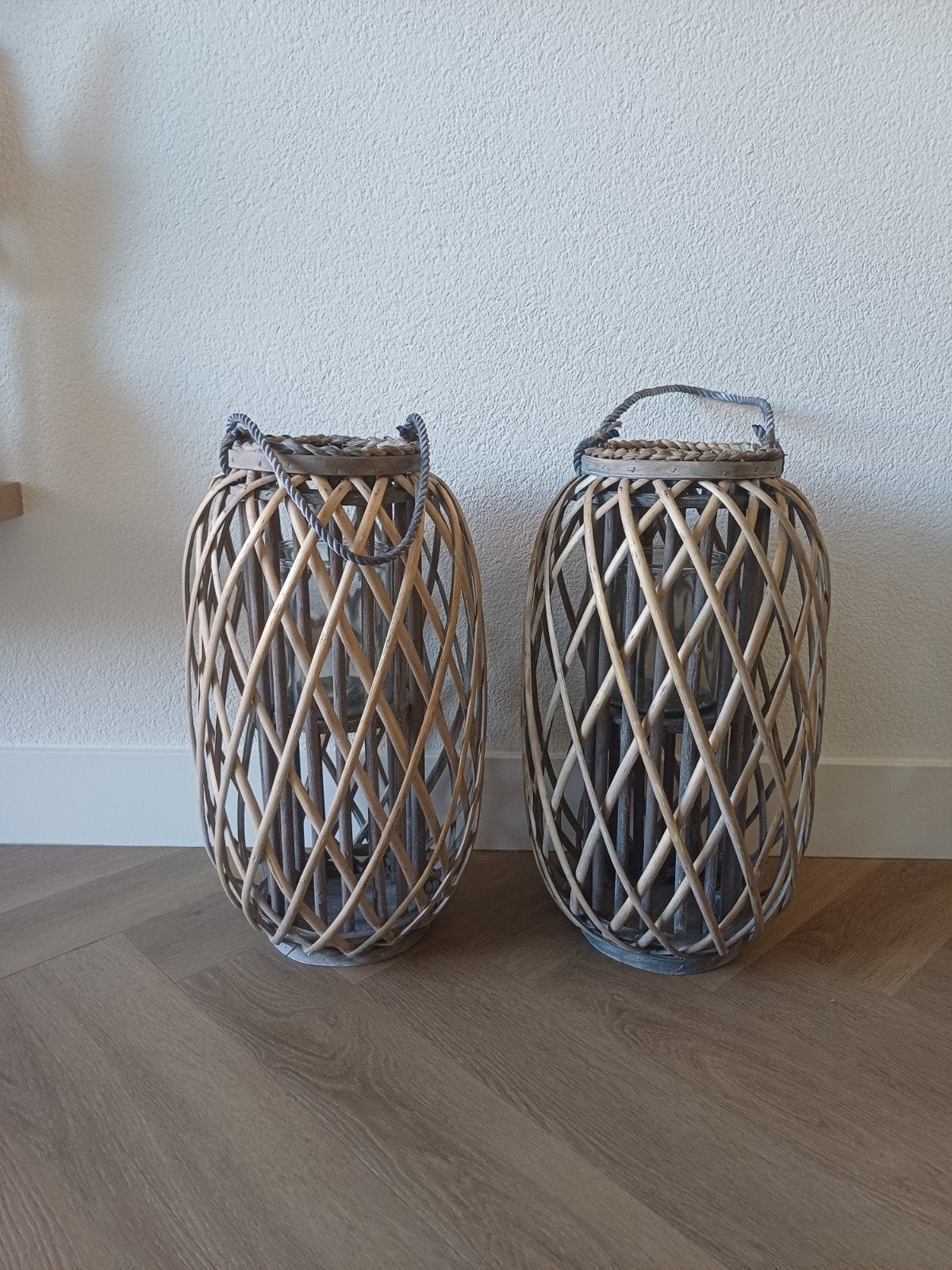lantaarn 2x, Huis en Inrichting, Ophalen of Verzenden, Zo goed als nieuw, Hout