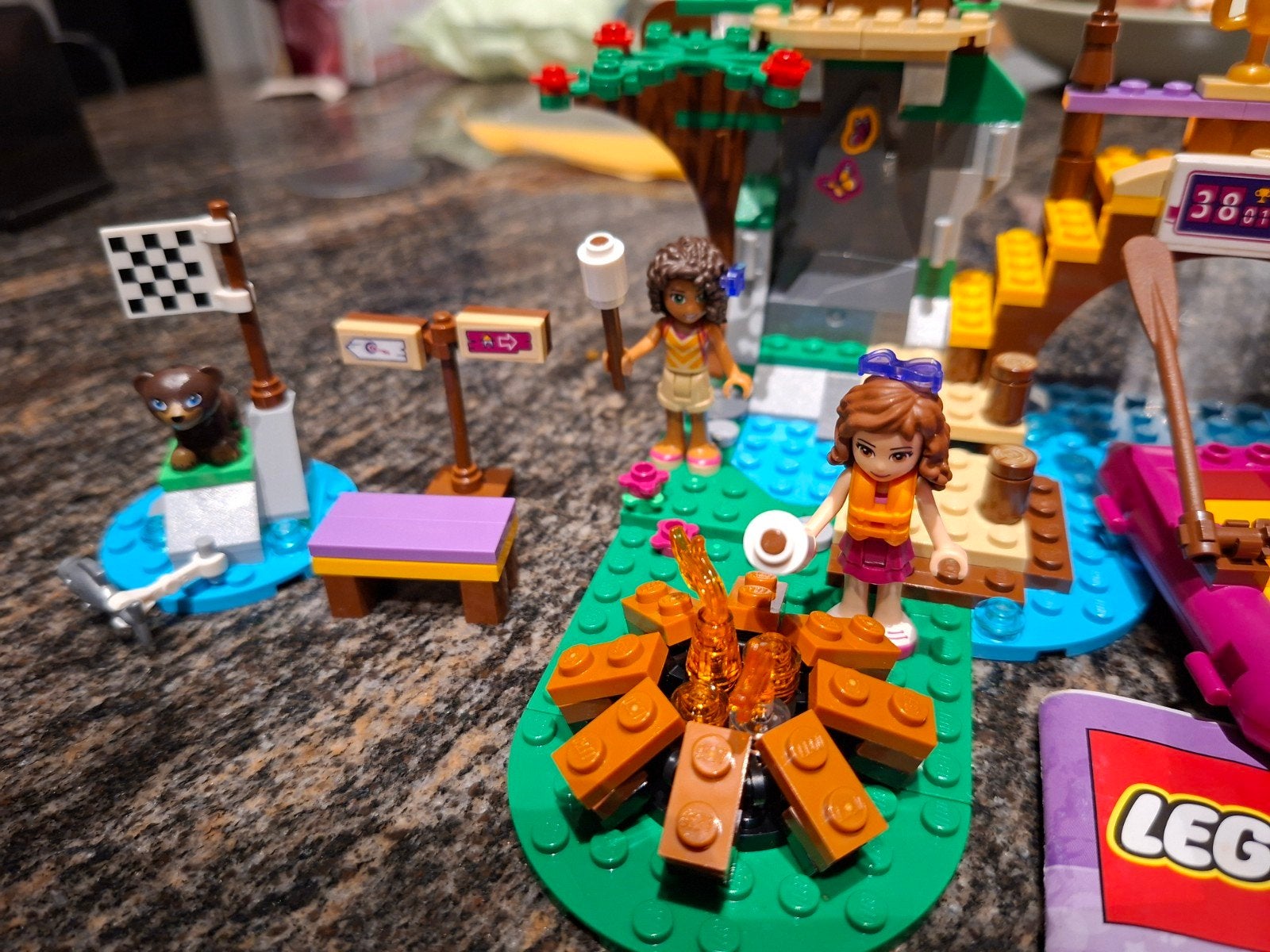 LEGO Friends Avonturenkamp Rafting (set 41121) - Zonder cam., Ophalen of Verzenden, Zo goed als nieuw, Overige merken