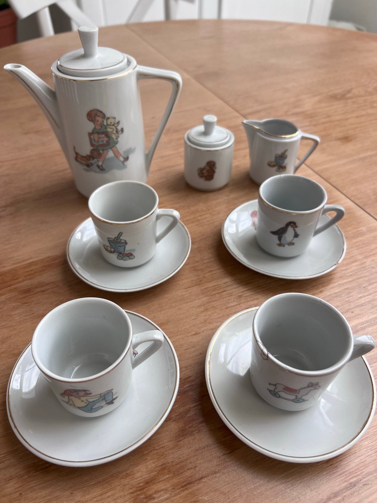 Vintage kinderserviesje - koffie/theeserviesje, Ophalen of Verzenden