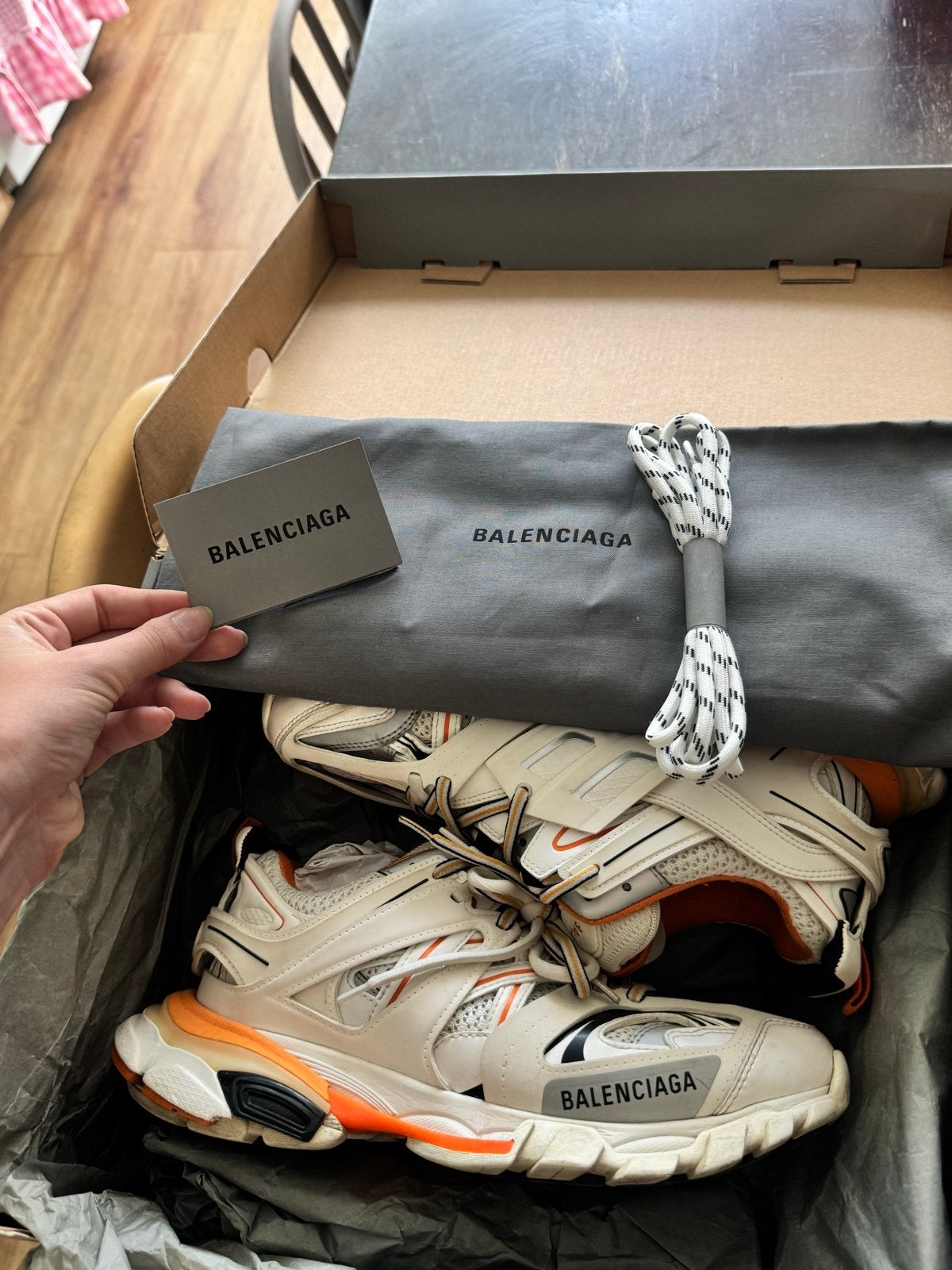 Balenciaga Track Sneakers Wit/Oranje Maat 39, Kleding | Dames, Schoenen, Gedragen, Sneakers of Gympen, Wit, Ophalen of Verzenden