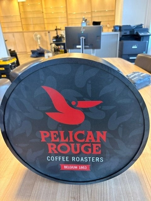 Pelican Rouge Lichtbak - Koffie Reclame, Verzamelen, Ophalen of Verzenden, Gebruikt, Lichtbak of (neon) lamp