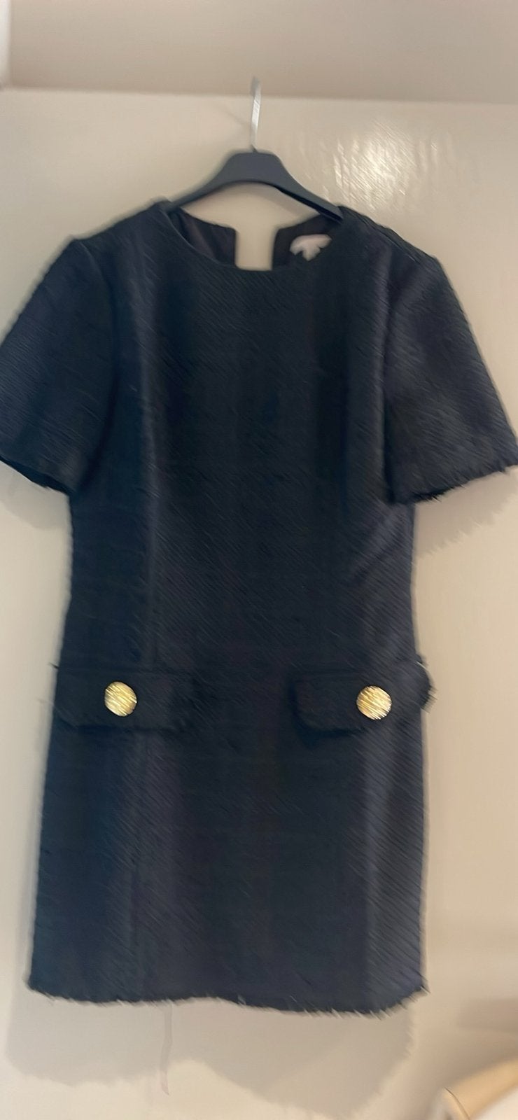 Boucle jurk zwart, Maat 38/40 (M), Zwart, Ophalen of Verzenden, Zo goed als nieuw