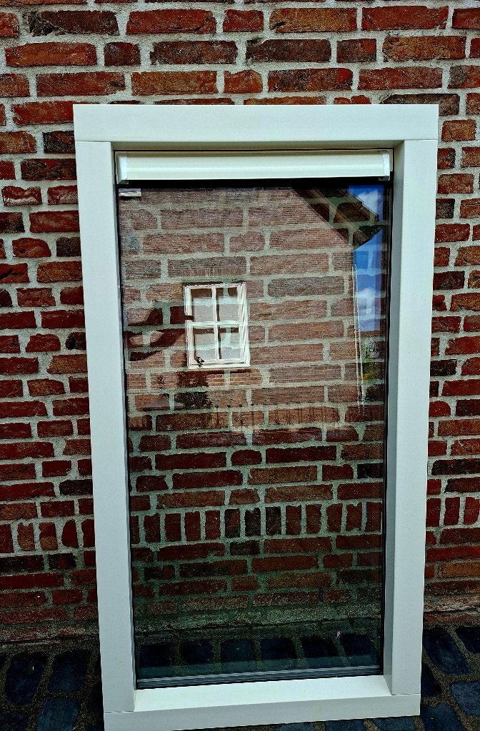 Kunststof kozijn met dubbel glas, Kunststof, Raamkozijn, Zo goed als nieuw, 150 tot 225 cm