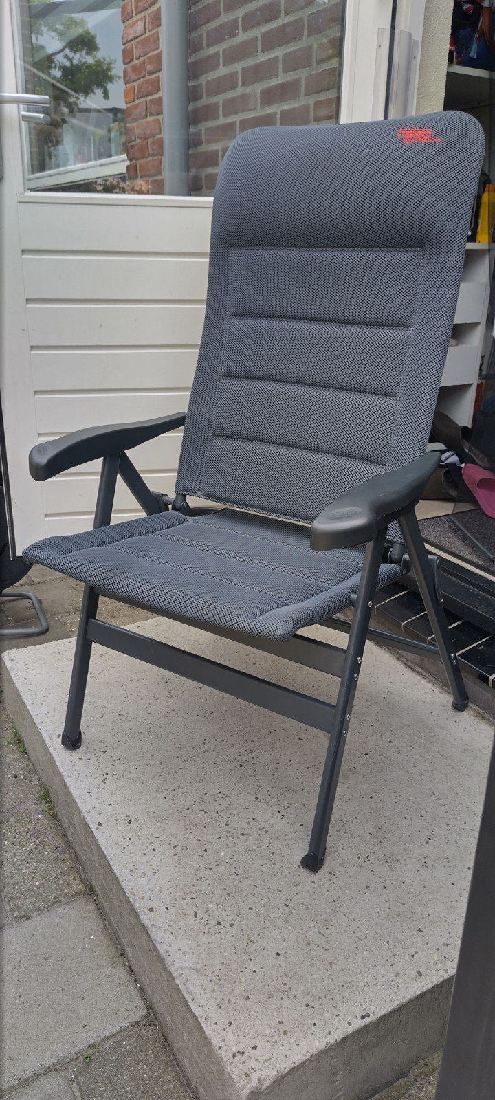 2x Crespo Air Deluxe xl Campingstoelen, Caravans en Kamperen, Kampeermeubelen, Ophalen, Zo goed als nieuw, Campingstoel