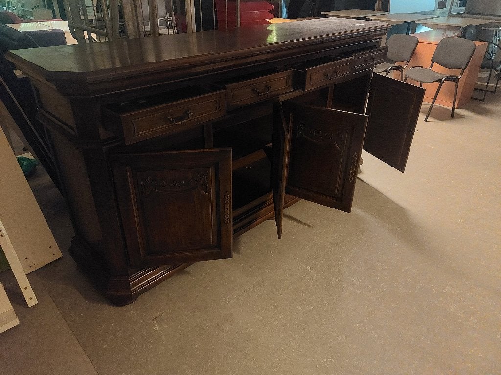 hele fraaie massief eiken dressoir toogkast ( 500535), Ophalen, Zo goed als nieuw, 200 cm of meer, Minder dan 100 cm