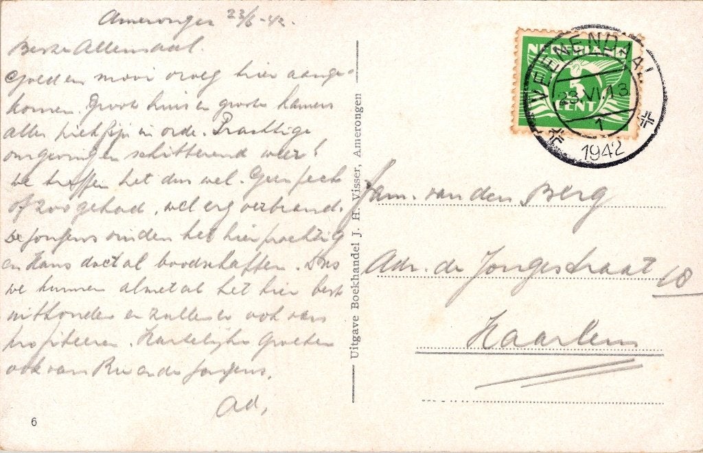 Amerongen - 11 oude ansichtkaarten, Ophalen of Verzenden, 1940 tot 1960, Gelopen, Utrecht
