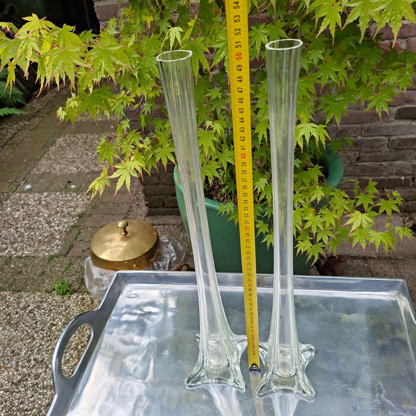 Mooie oude lange vazen, ophalen in apeldoorn, Ophalen, Overige kleuren, Glas