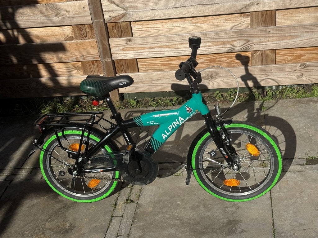 Fiets - Alpina kinderenfiets (16 inch), Fietsen en Brommers, Ophalen, Terugtraprem, 16 tot 20 inch, Alpina