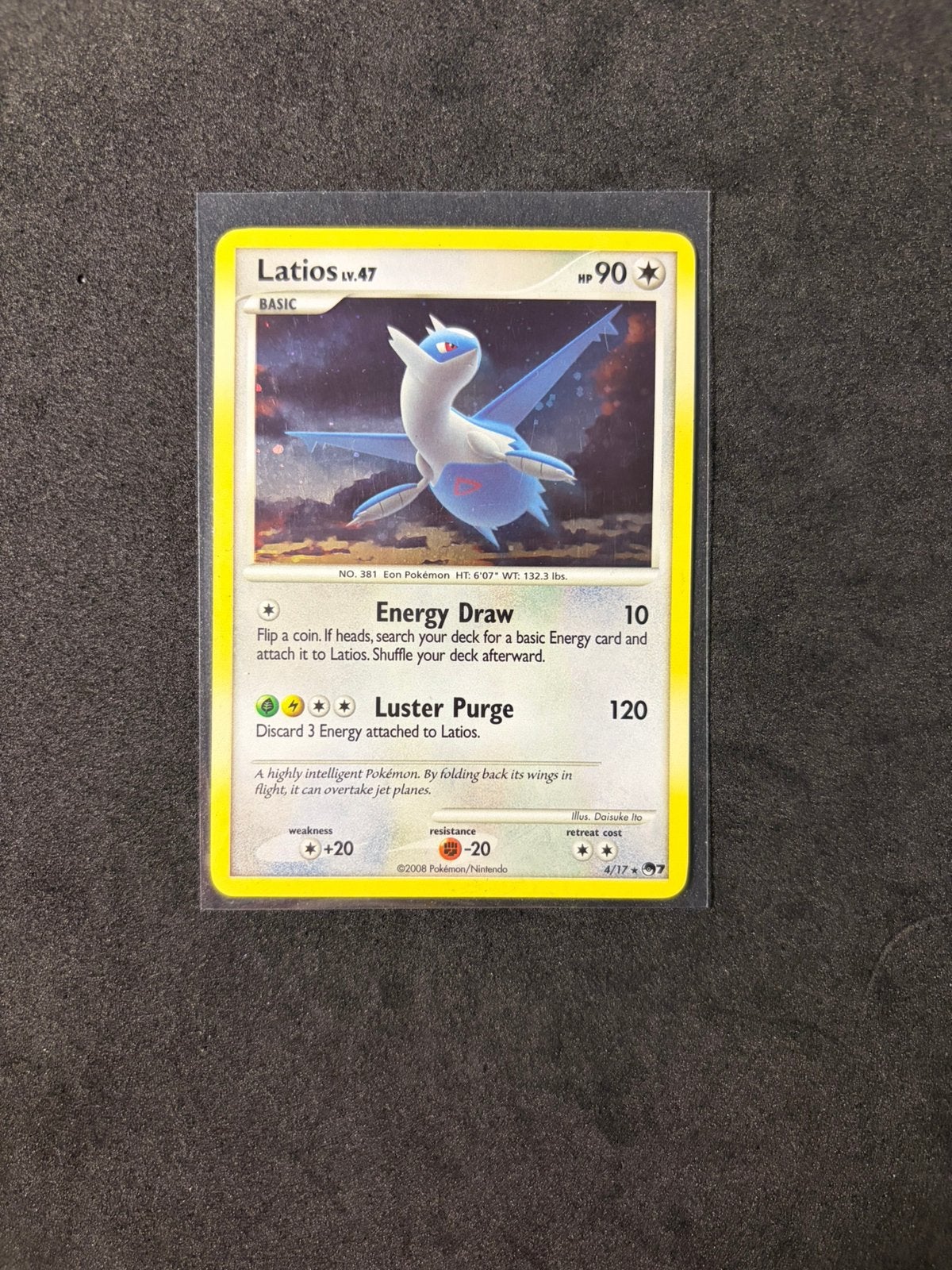 Pokemon kaart Latios 4 - Pop series 7 (Diamond & Pearl), Ophalen of Verzenden, Zo goed als nieuw, Losse kaart