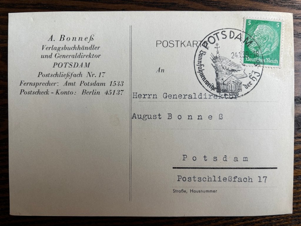 2x Duitse Rijk, WO2 propaganda hitlerjugend, Verzenden, Briefkaart